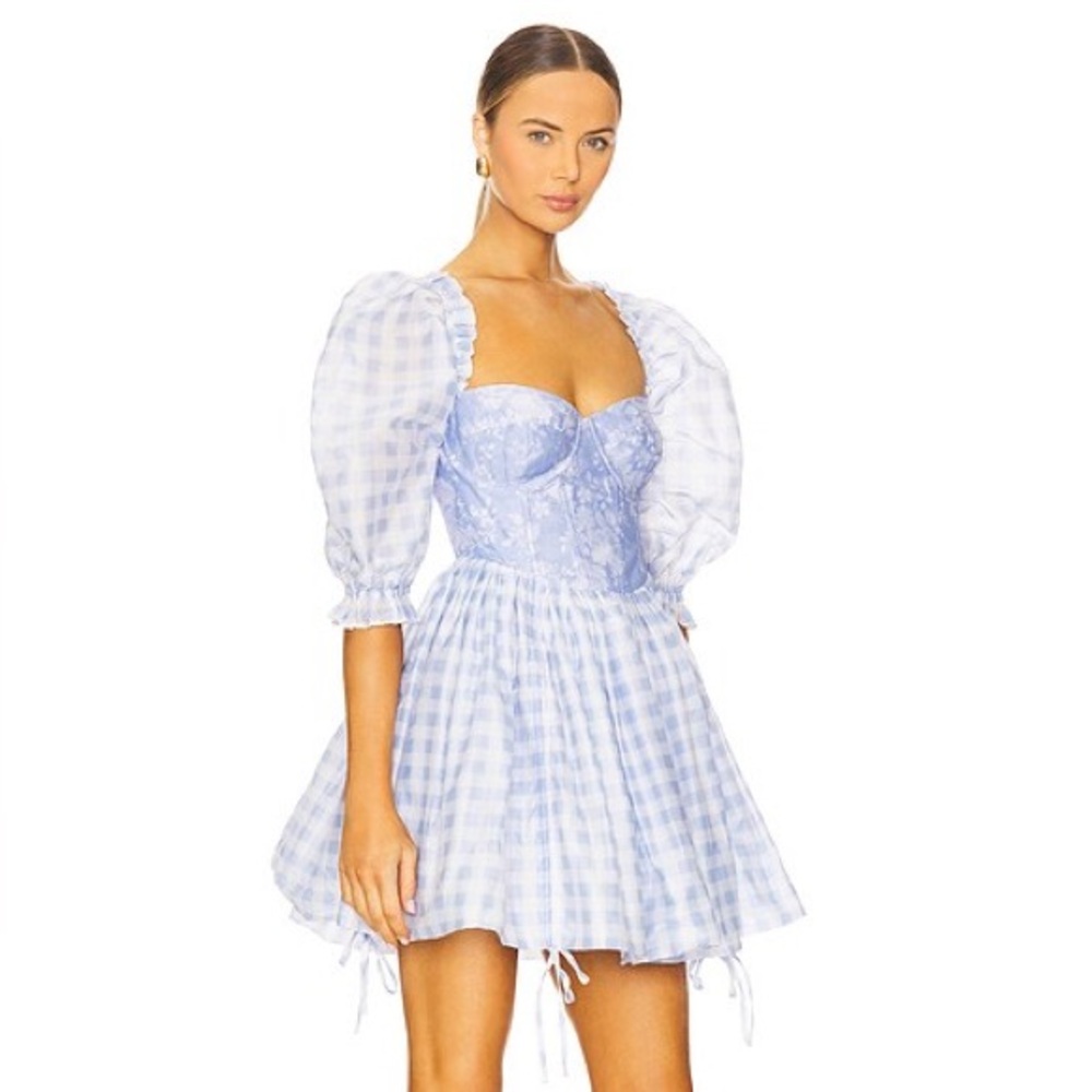 Selkie Gwyn Dress in Dairy Floral & Gingham XS NWT
